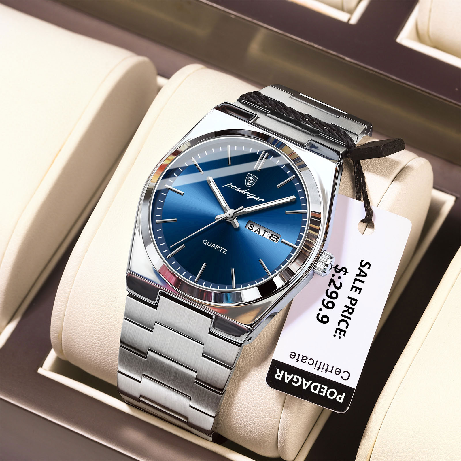 Patek Philippe Watch Nautilus - POEDAGAR 남성용 럭셔리 시계 스테인레스 스틸