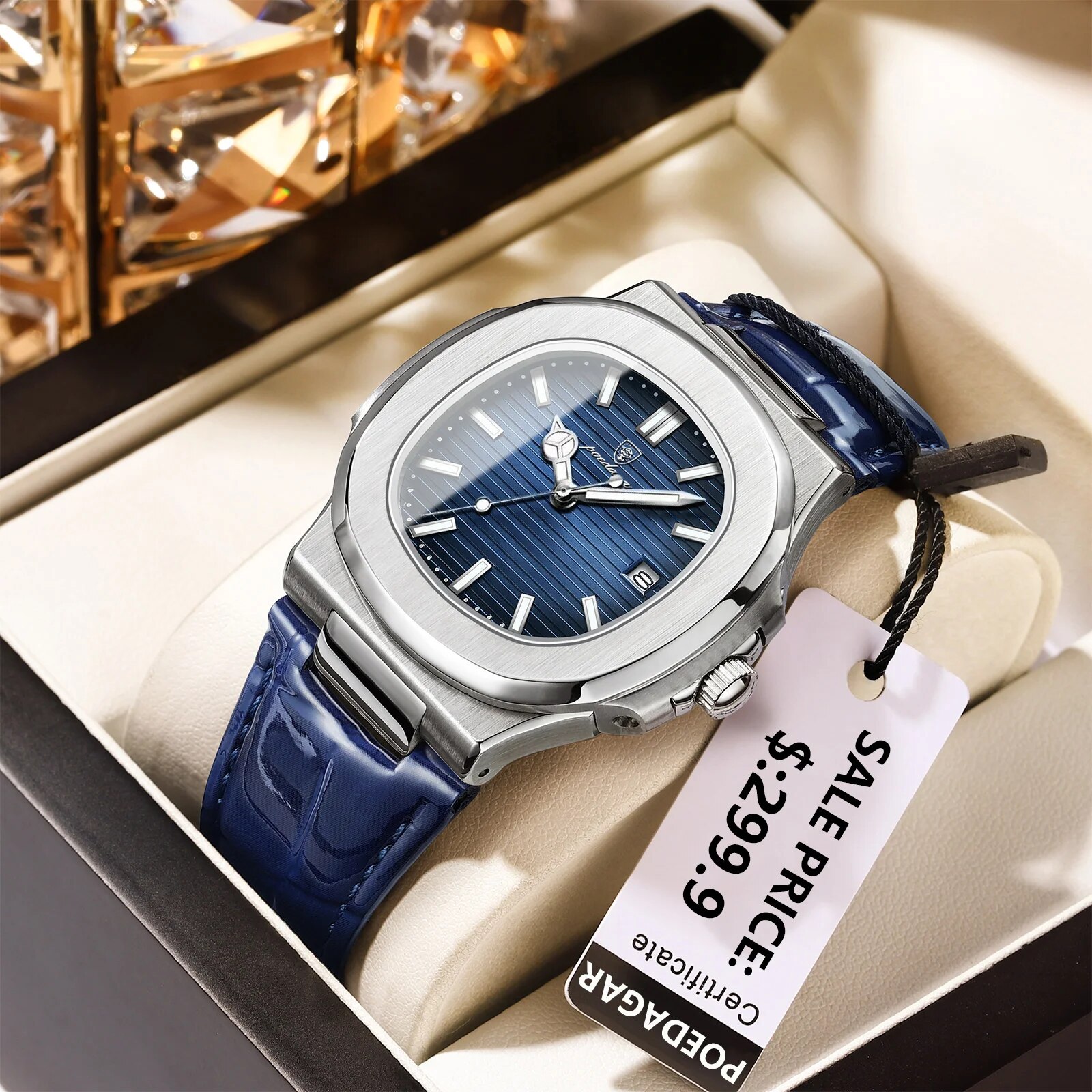 Patek Philippe Watch Nautilus - POEDAGAR 탑 럭셔리 스퀘어 남자 시계