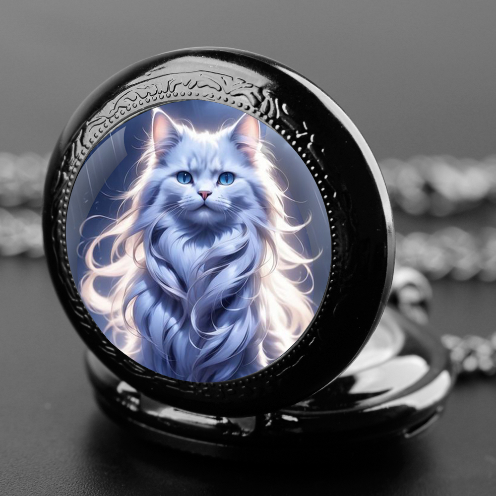 Unique Jewelry Watches - 귀여운 카와이 고양이 그래픽 유리 돔