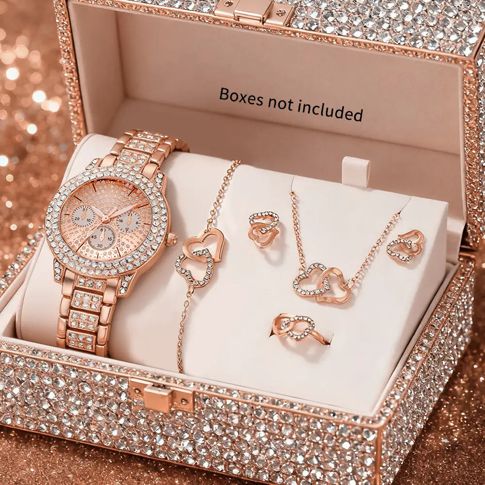 여성용 시계 & 쥬얼리 세트 6종 - 독특한 3눈 디자 - Unique Jewelry Watches 리뷰 및 가격