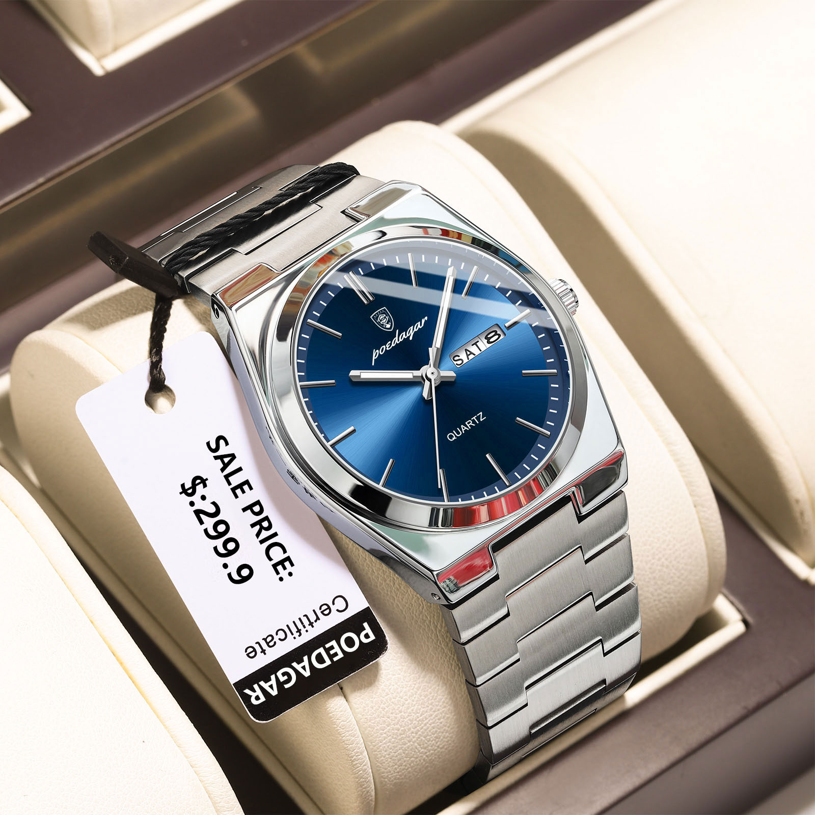 POEDAGAR 남성용 럭셔리 시계 스테인레스 스틸 방 - Patek Philippe Watch Nautilus 리뷰 및 가격