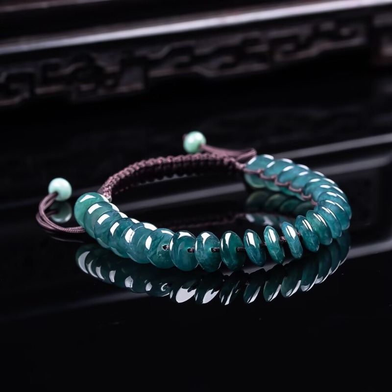 천연 진짜 에메랄드 블루 워터 아바커스 비즈 팔찌 미얀 - The Jewelry & Watches 리뷰 및 가격
