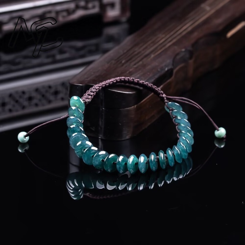 천연 진짜 에메랄드 블루 워터 아바커스 비즈 팔찌 미얀 - The Jewelry & Watches 리뷰 및 가격