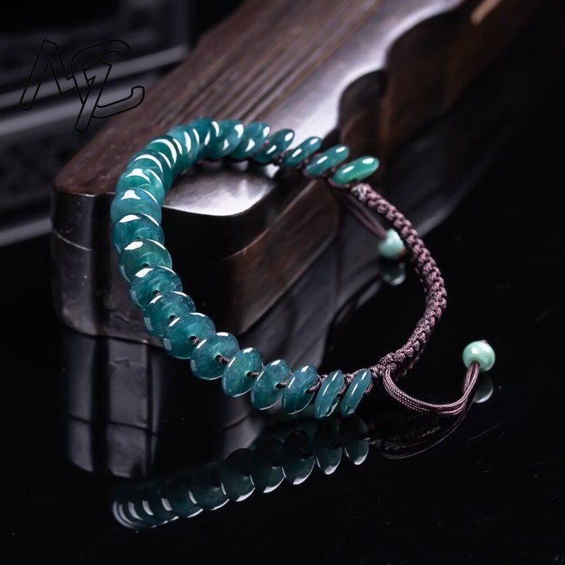 천연 진짜 에메랄드 블루 워터 아바커스 비즈 팔찌 미얀 - The Jewelry & Watches 리뷰 및 가격