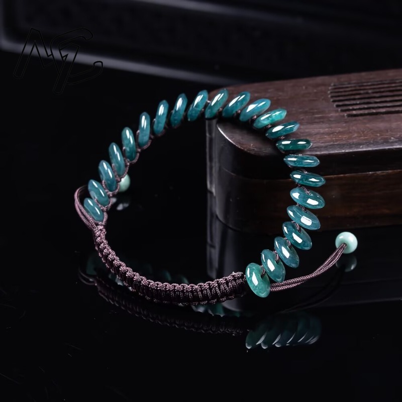 천연 진짜 에메랄드 블루 워터 아바커스 비즈 팔찌 미얀 - The Jewelry & Watches 리뷰 및 가격