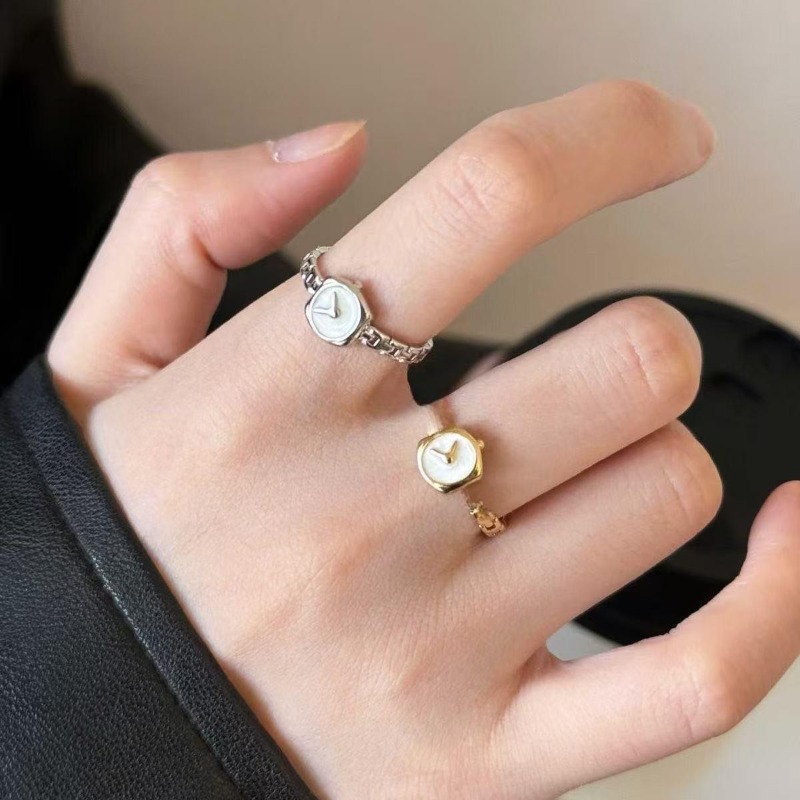 유니크한 시계 모양 오픈링 미니멀리스트 스타일의 레이어 - Unique Jewelry Watches 리뷰 및 가격