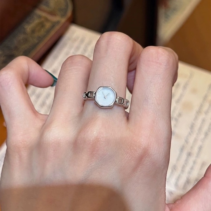유니크한 시계 모양 오픈링 미니멀리스트 스타일의 레이어 - Unique Jewelry Watches 리뷰 및 가격