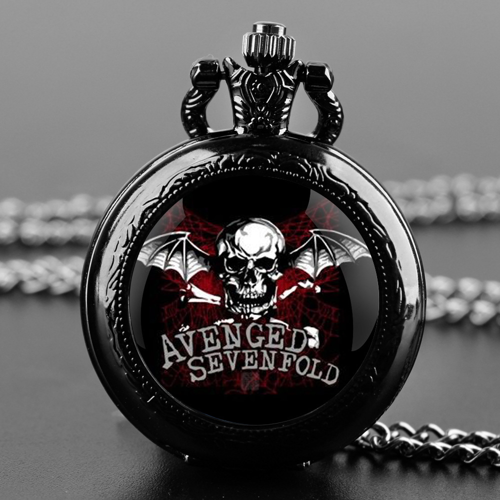 Avenged Sevenfold 디자인 유리 돔 석영  - Unique Jewelry Watches 리뷰 및 가격