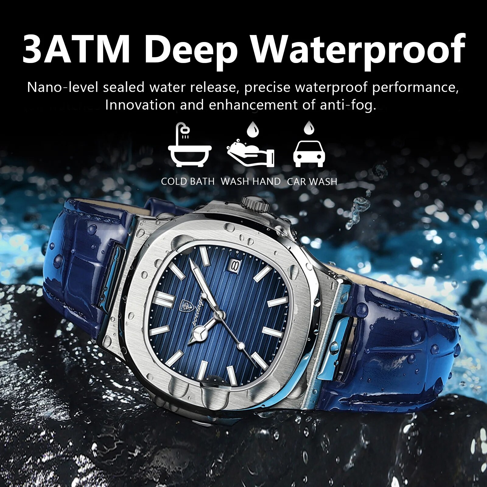 POEDAGAR 탑 럭셔리 스퀘어 남자 시계 날짜 방수 - Patek Philippe Watch Nautilus 리뷰 및 가격