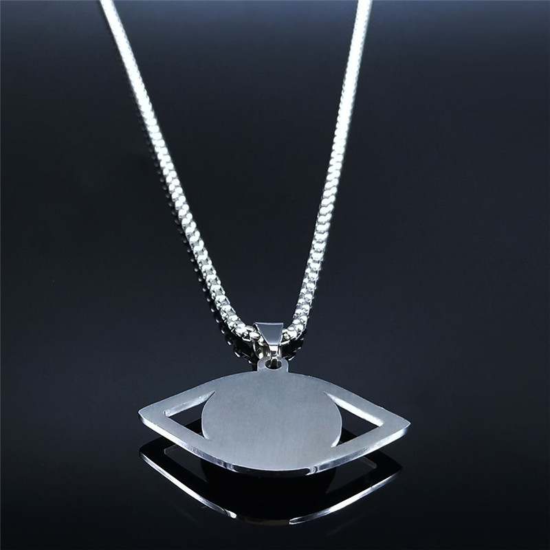 이슬람 하마사 푸른 눈 목걸이 스테인리스 스틸 터키 눈 - The Jewelry & Watches 리뷰 및 가격